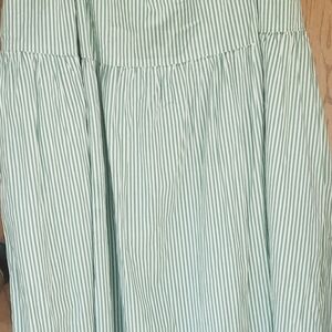 Ava & Viv Green Striped A-Line Dress